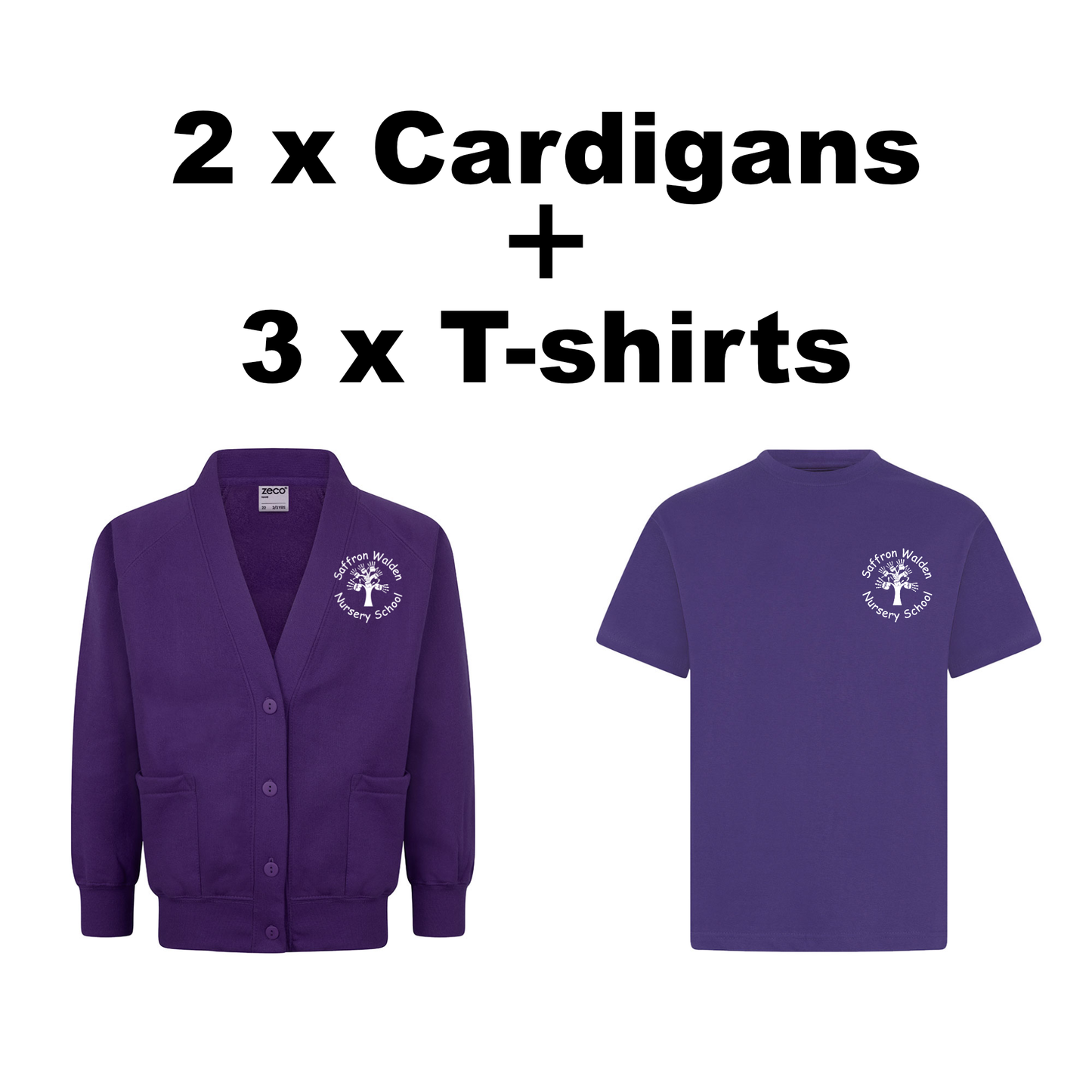 Saffron Walden nursery School T'shirt & Cardigan Bundle