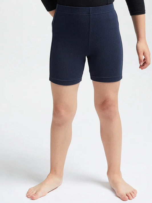 Navy Cotton Stretch Gym Shorts