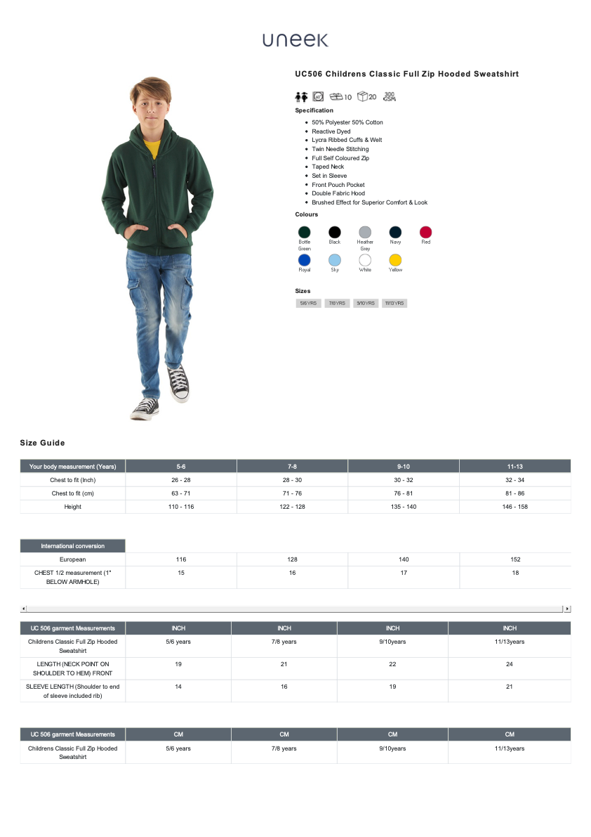 HWFK child Zip Hoodie