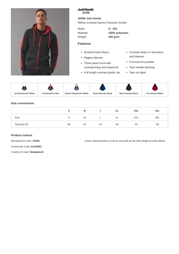 HWFK  Zip Hoodie with 2 logos