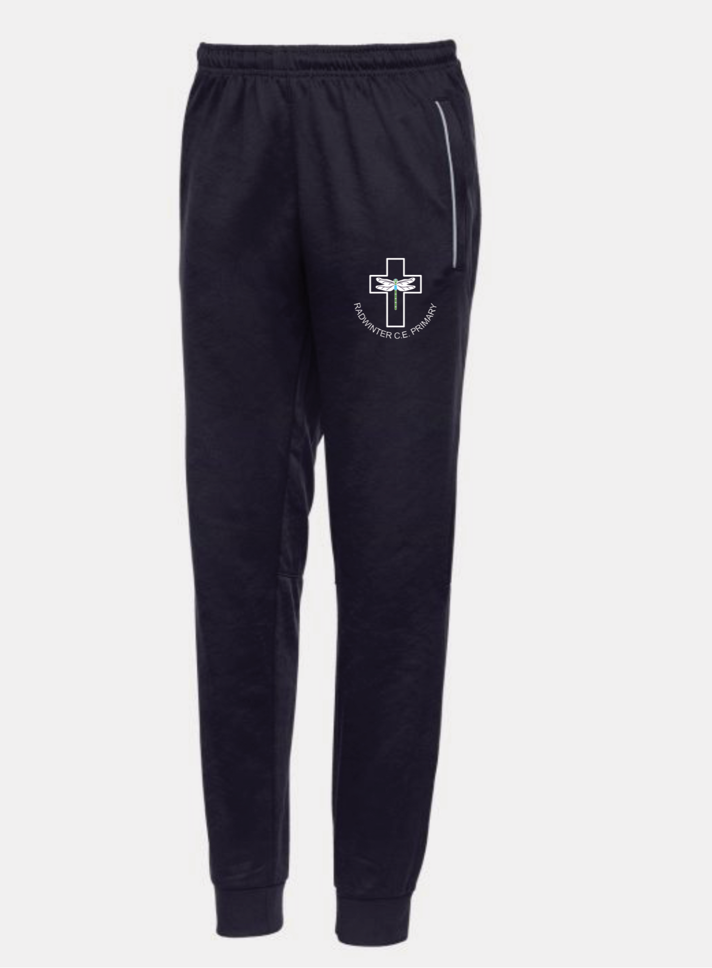 Radwinter C of E Primary School Navy PE Trousers Cuff Bottoms (EYFS / KS1)