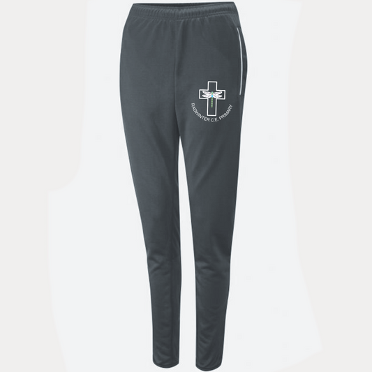 Radwinter C of E Primary School Navy PE Trousers Zip Bottoms (KS2)