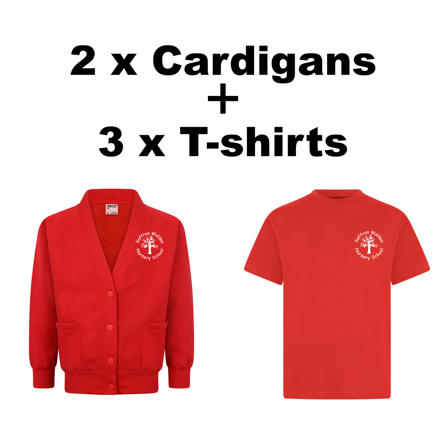 Saffron Walden nursery School T'shirt & Cardigan Bundle