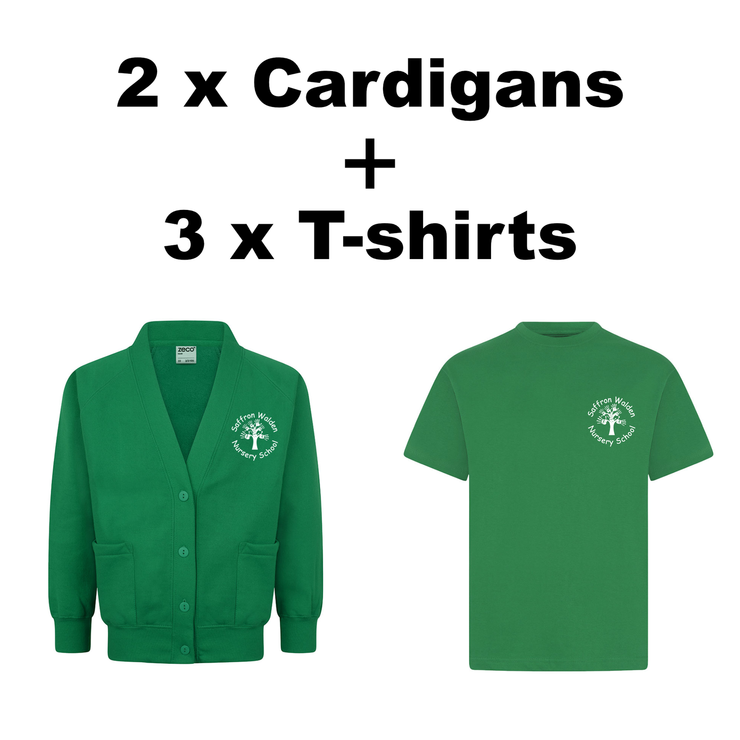 Saffron Walden nursery School T'shirt & Cardigan Bundle